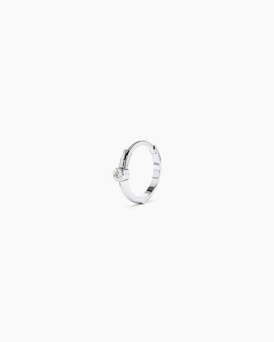 Sofia Sapphire Mini Hoop Earrings Sterling Silver
