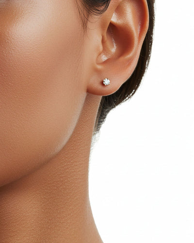 Siena II Mini Lab Grown Sapphire Stud Earrings Vermeil