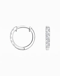 Capri Round White Sapphire Huggie Earrings - Image 4