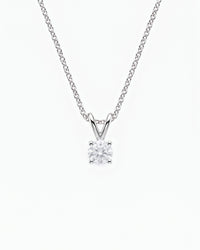 Como Round White Sapphire Pendant Necklace - Image 1