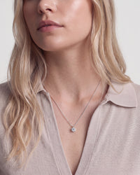 Como Round White Sapphire Pendant Necklace - Image 2