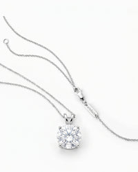 Como Round White Sapphire Pendant Necklace - Image 5