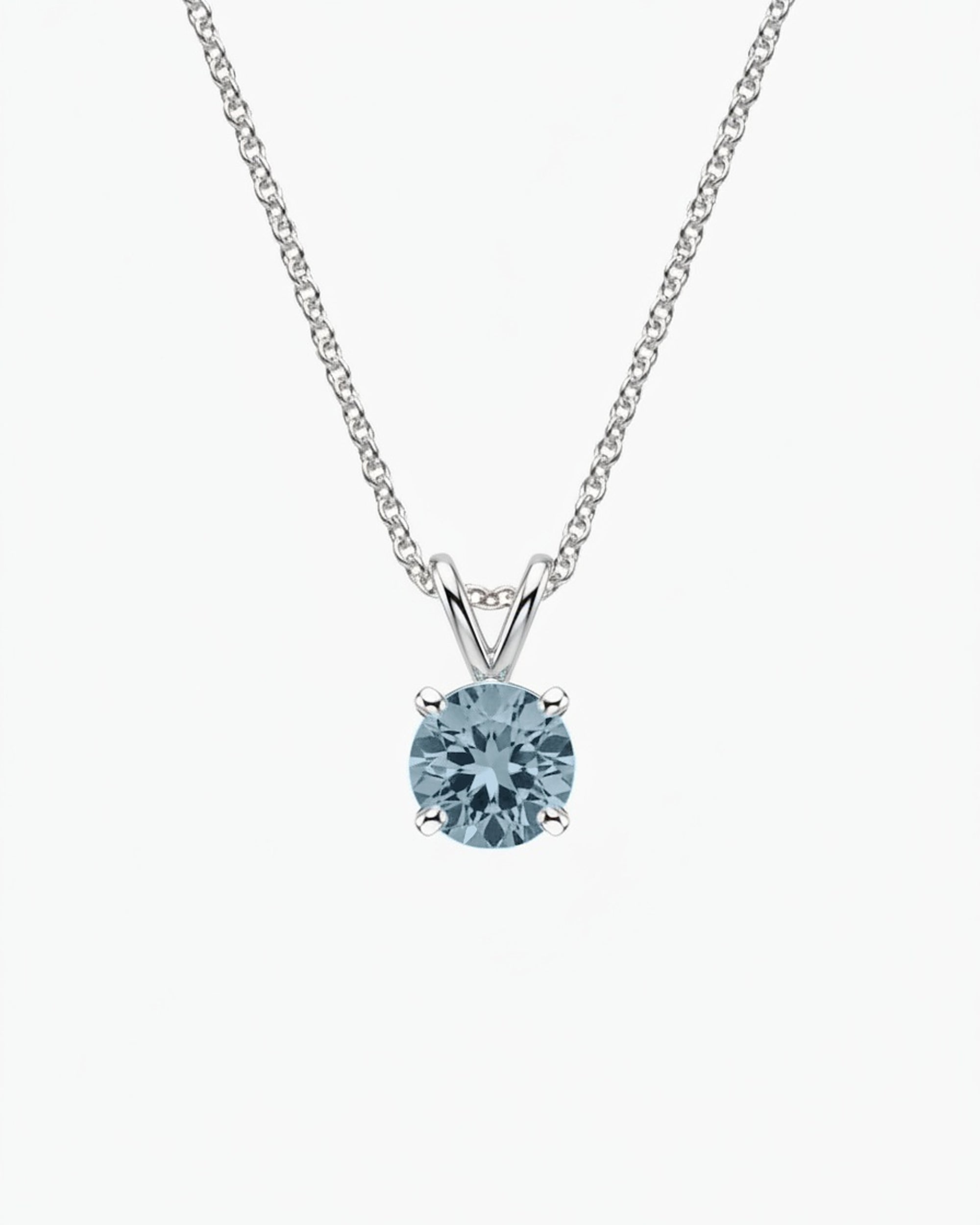Como Round Aquamarine Pendant - Image 1