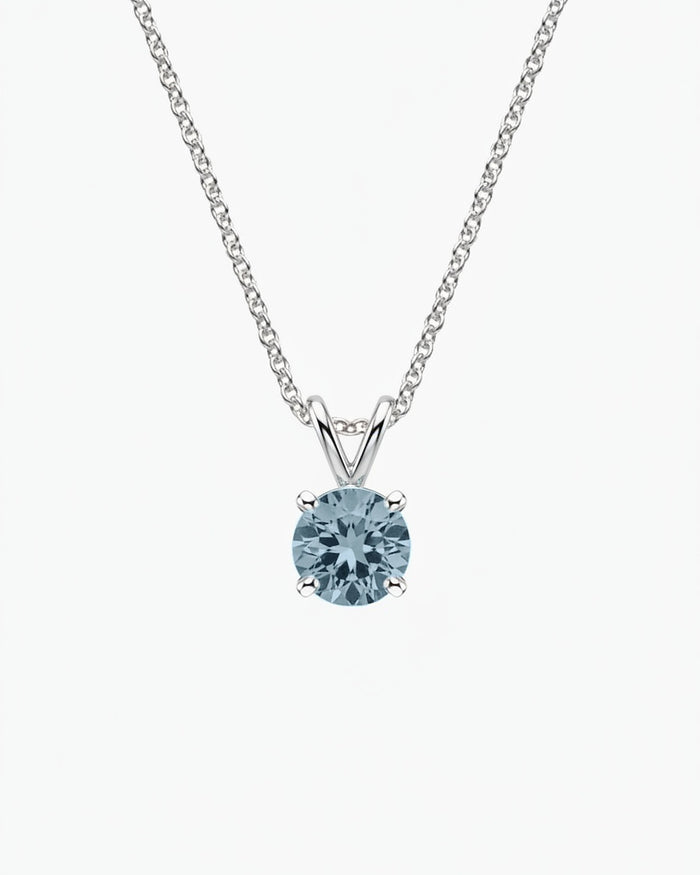 Como Round Aquamarine Pendant - Image 1