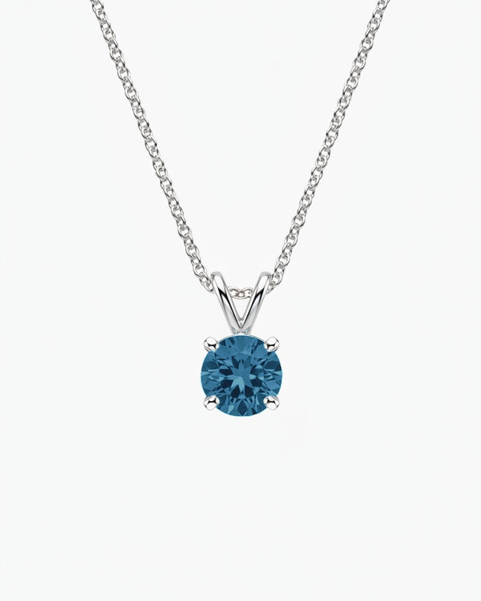 Como Round London Blue Topaz Pendant - Image 1