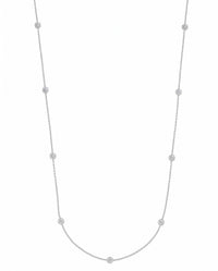 Monaco Round White Sapphire Strand Necklace (18 in.) - Image 1