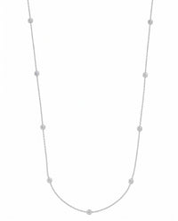 Monaco Round White Sapphire Strand Necklace (18 in.) - Image 1