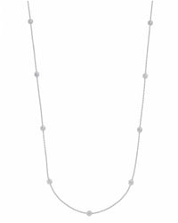 Monaco Round White Sapphire Strand Necklace (18 in.) - Image 1