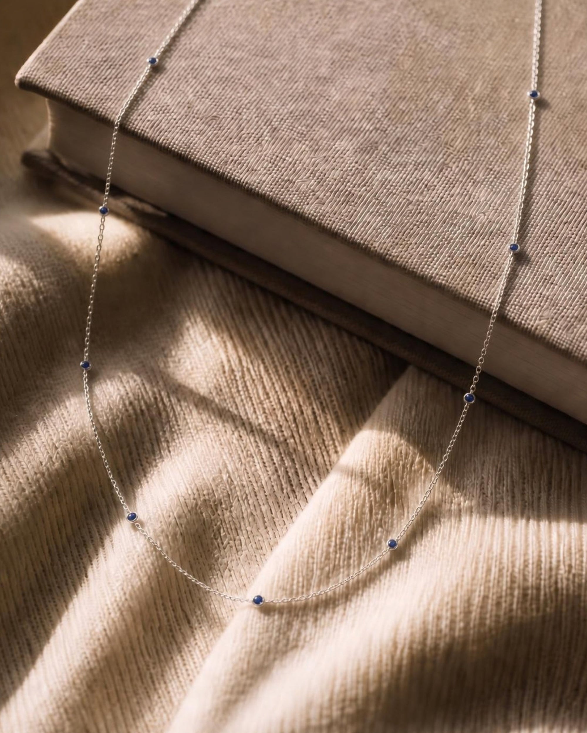 Monaco Round Sapphire Strand Necklace (18 in.)