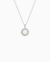 Santorini Pearl Halo Pendant - Image 1