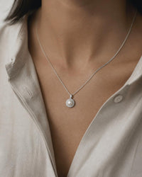 Santorini Pearl Halo Pendant