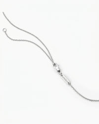 Sterling silver chain with Artefact logo plate and lobster clasp
