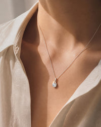 Mayfair White Sapphire Twist Pendant Necklace - Image 3