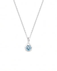 Mayfair Aquamarine Twist Pendant in sterling silver