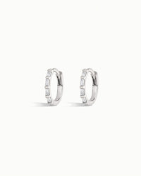 Amalfi Sapphire Hoop Earrings Sterling Silver