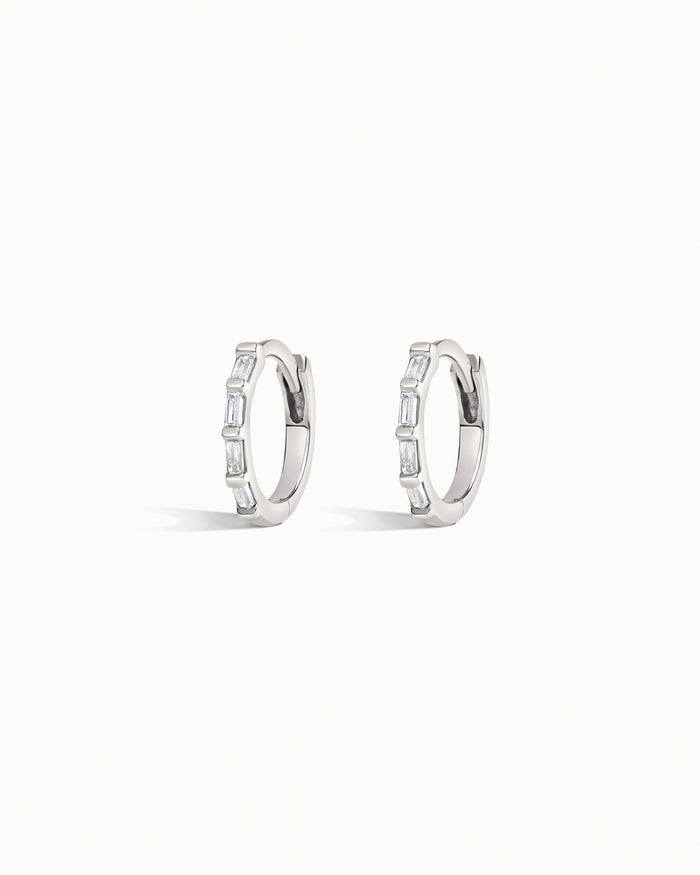 Amalfi Sapphire Hoop Earrings Sterling Silver