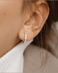 Amalfi Sapphire Hoop Earrings Sterling Silver