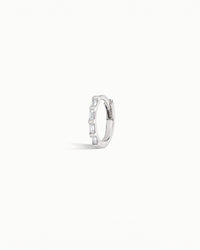 Amalfi Sapphire Hoop Earrings Sterling Silver