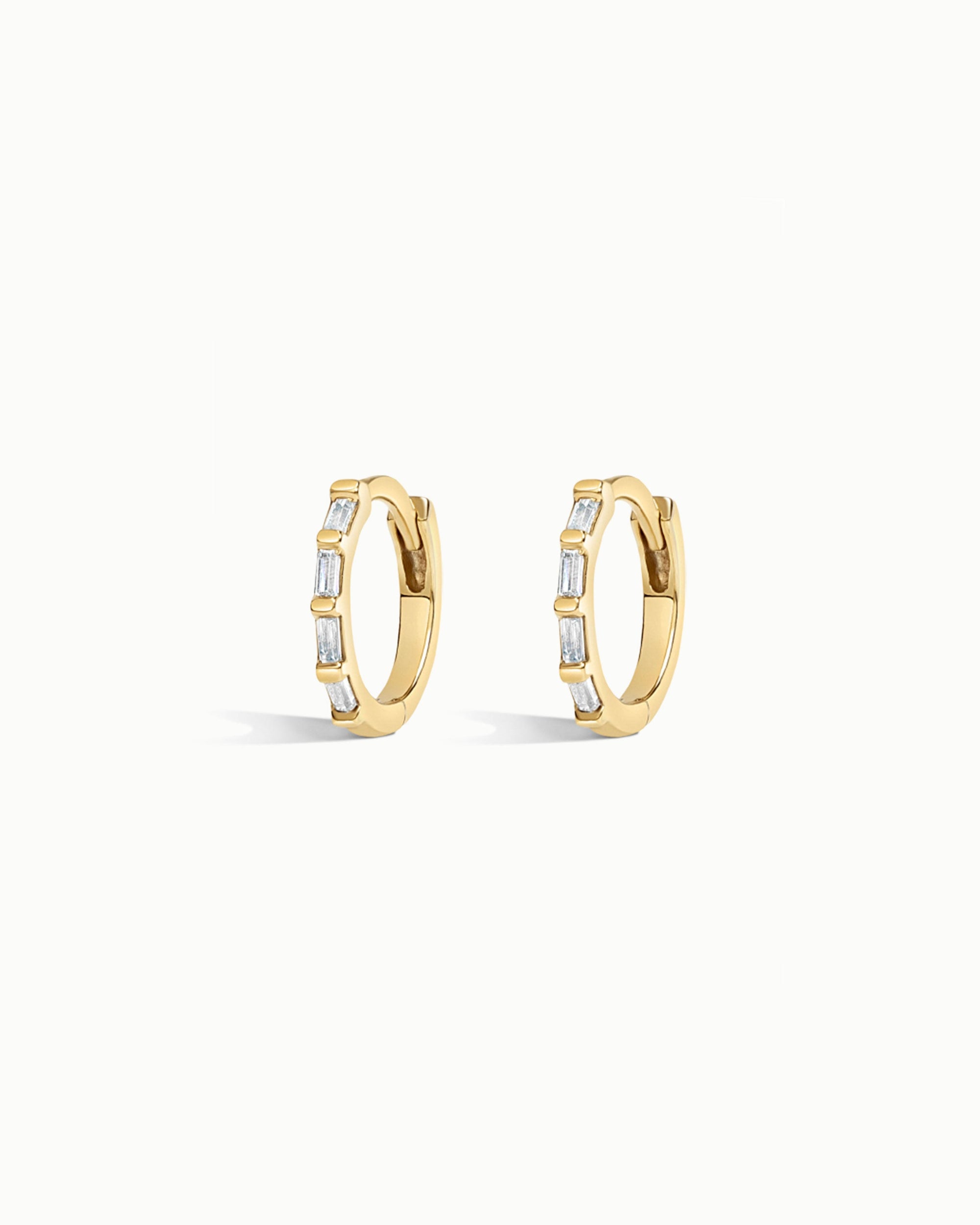 Amalfi Sapphire Hoop Earrings in 18k Gold Vermeil