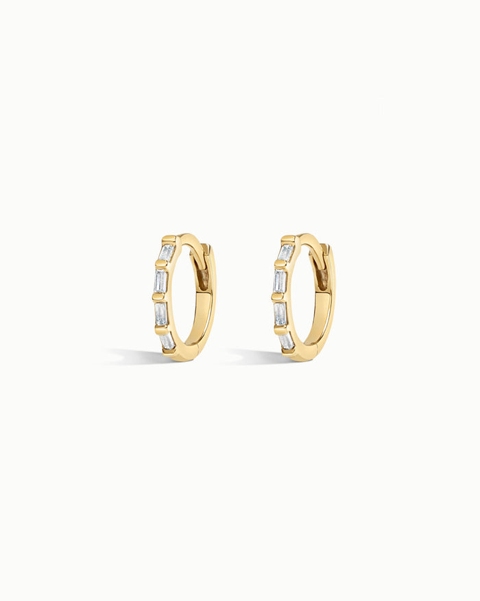 Amalfi Sapphire Hoop Earrings in 18k Gold Vermeil