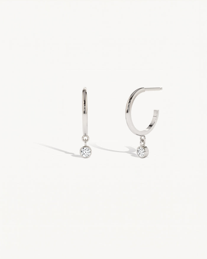 Granada Sapphire Drop Earrings Sterling Silver