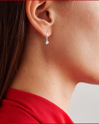 Granada Sapphire Drop Earrings Sterling Silver