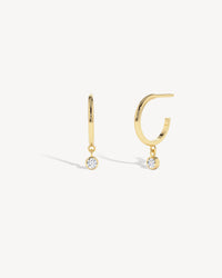 Granada Sapphire Drop Earrings in 18k Gold Vermeil