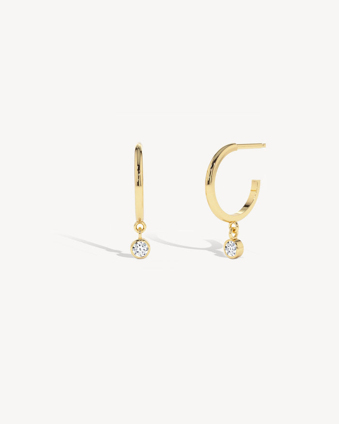 Granada Sapphire Drop Earrings in 18k Gold Vermeil