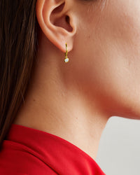 Granada Sapphire Drop Earrings in 18k Gold Vermeil