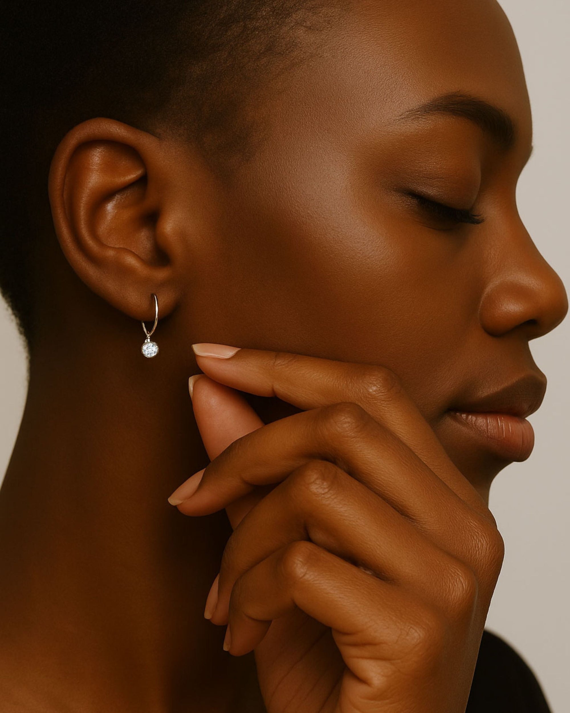 Granada Sapphire Drop Earrings in 18k Gold Vermeil