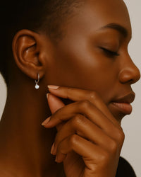 Granada Sapphire Drop Earrings in 18k Gold Vermeil