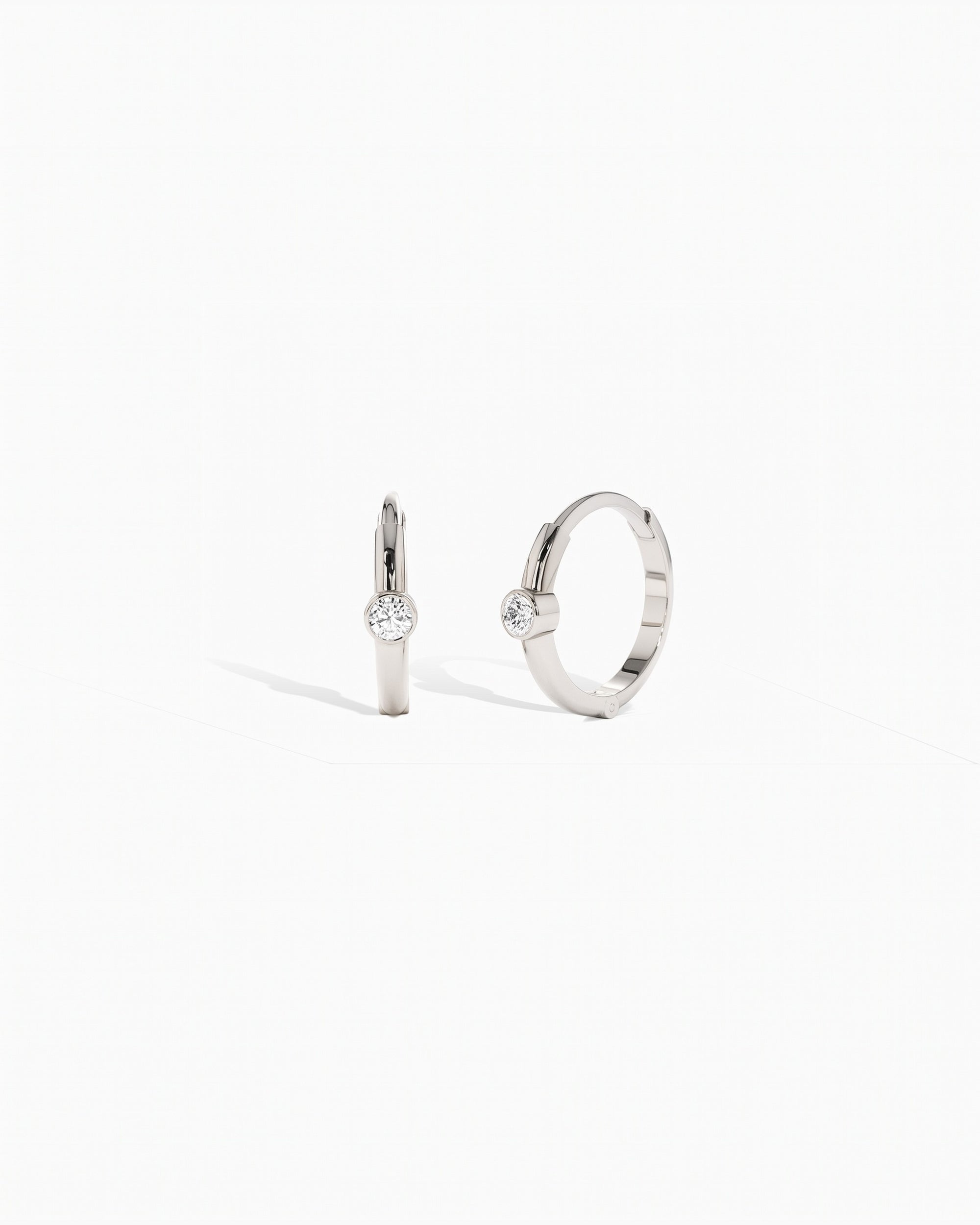 Bruges Sapphire Mini Hoop Earrings Sterling Silver