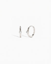 Bruges Sapphire Mini Hoop Earrings Sterling Silver