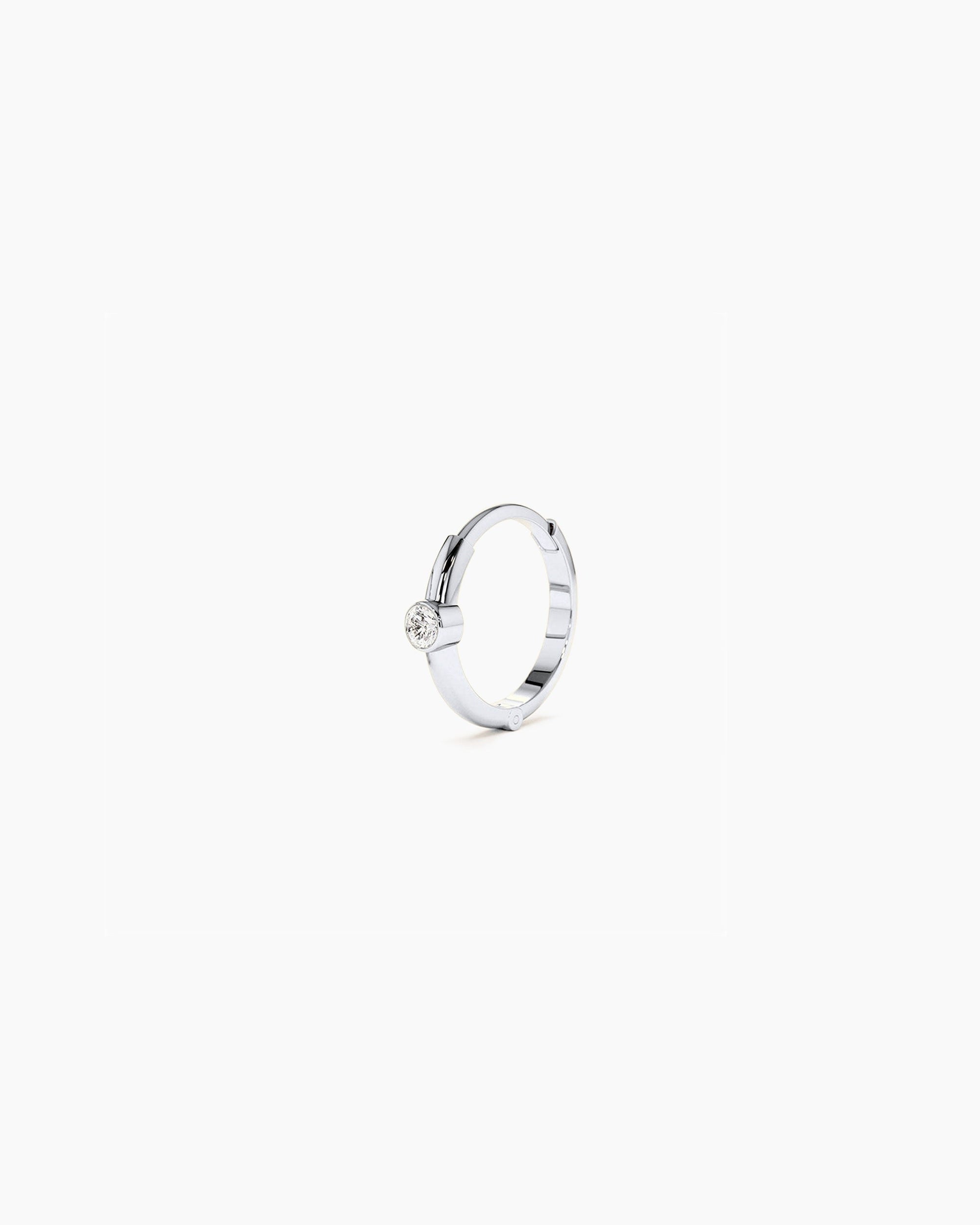 Bruges Sapphire Mini Hoop Earrings Sterling Silver