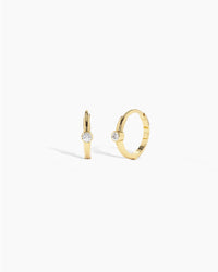 Bruges Sapphire Mini Hoop Earrings in 18k Gold Vermeil