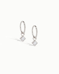 Saint Tropez Sapphire Petite Hoop Earrings Sterling Silver