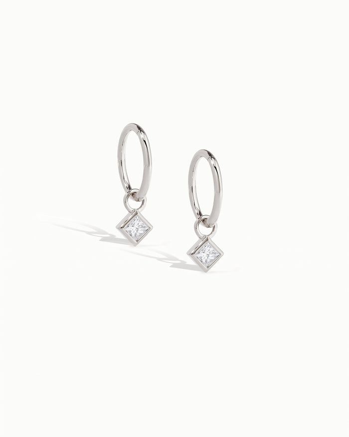Saint Tropez Sapphire Petite Hoop Earrings Sterling Silver