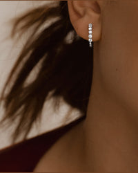 Seville Sapphire Hoop Earrings Sterling Silver