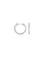 Seville Sapphire Hoop Earrings Sterling Silver