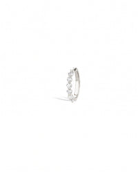Seville Sapphire Hoop Earrings Sterling Silver