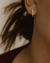 Seville Sapphire Hoop Earrings in 18k Gold Vermeil