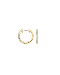 Seville Sapphire Hoop Earrings in 18k Gold Vermeil
