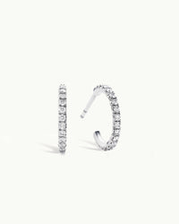 Lucca Sapphire Hoop Earrings No. 1 Sterling Silver