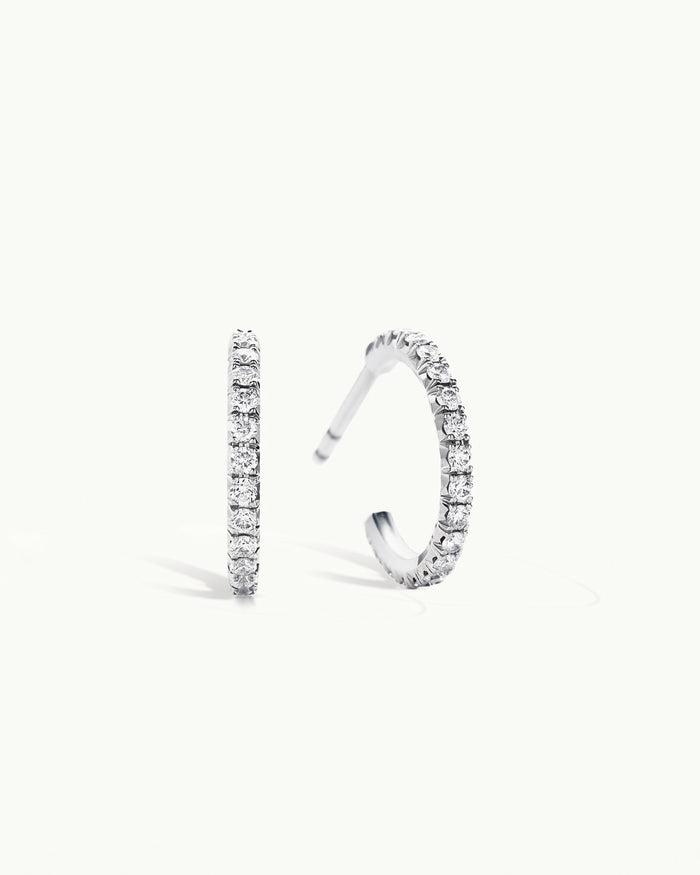 Lucca Sapphire Hoop Earrings No. 1 Sterling Silver