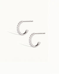 Lucca Sapphire Hoop Earrings No. 1 Sterling Silver