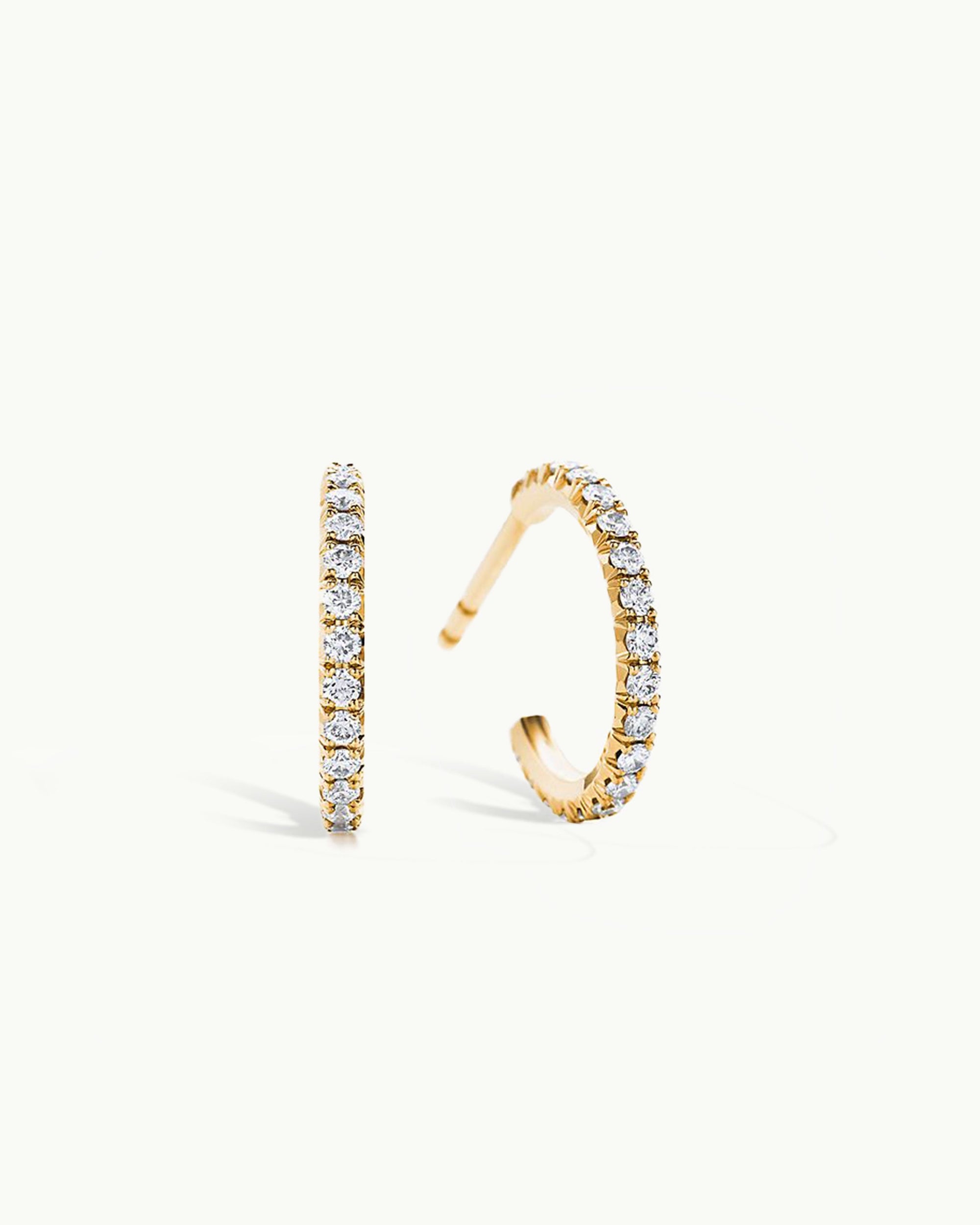 Lucca Sapphire Hoop Earrings No. 1 in 18k Gold Vermeil
