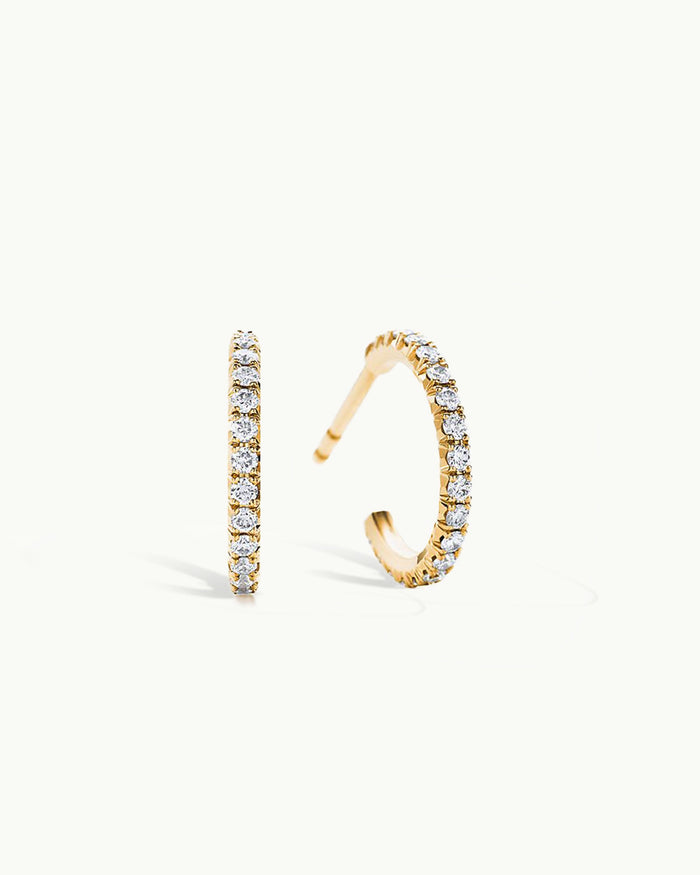 Lucca Sapphire Hoop Earrings No. 1 in 18k Gold Vermeil