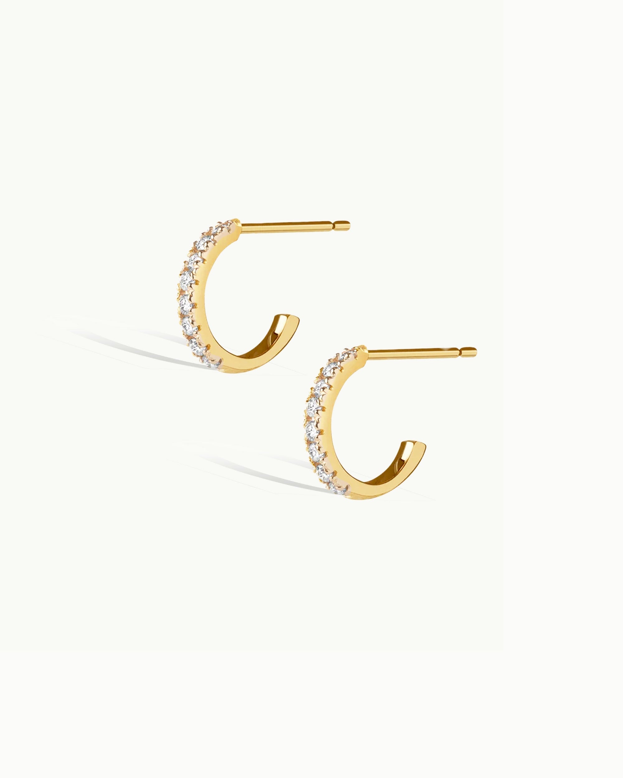 Lucca Sapphire Hoop Earrings No. 1 in 18k Gold Vermeil