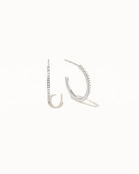 Lucca Sapphire Hoop Earrings No. 4 Sterling Silver