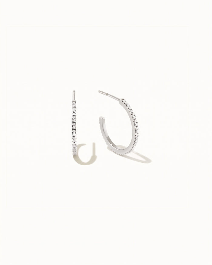 Lucca Sapphire Hoop Earrings No. 4 Sterling Silver